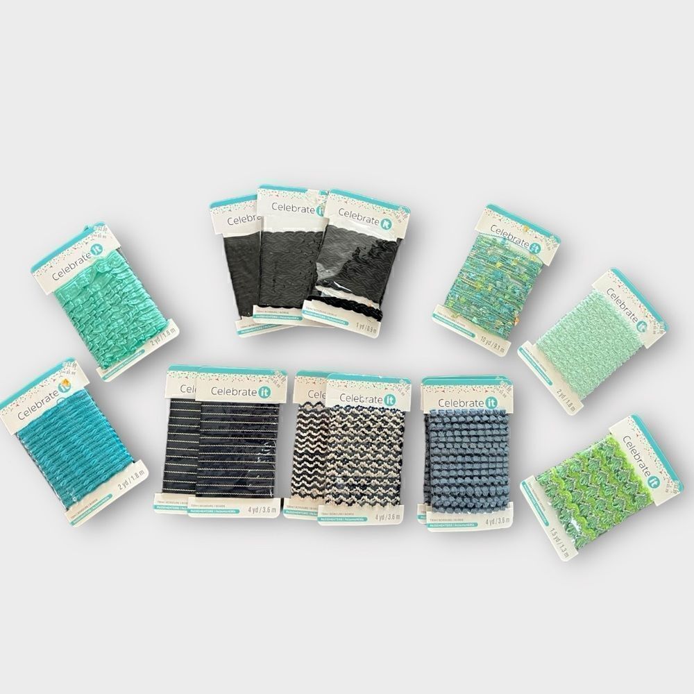 Celebrate It! Ribbon Trim, NWB, 14 Pack Bundle